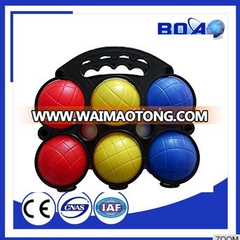 6pcs plastic ball bocce Alloy Ball BOCCE BALL PETANQUE BOULES with case